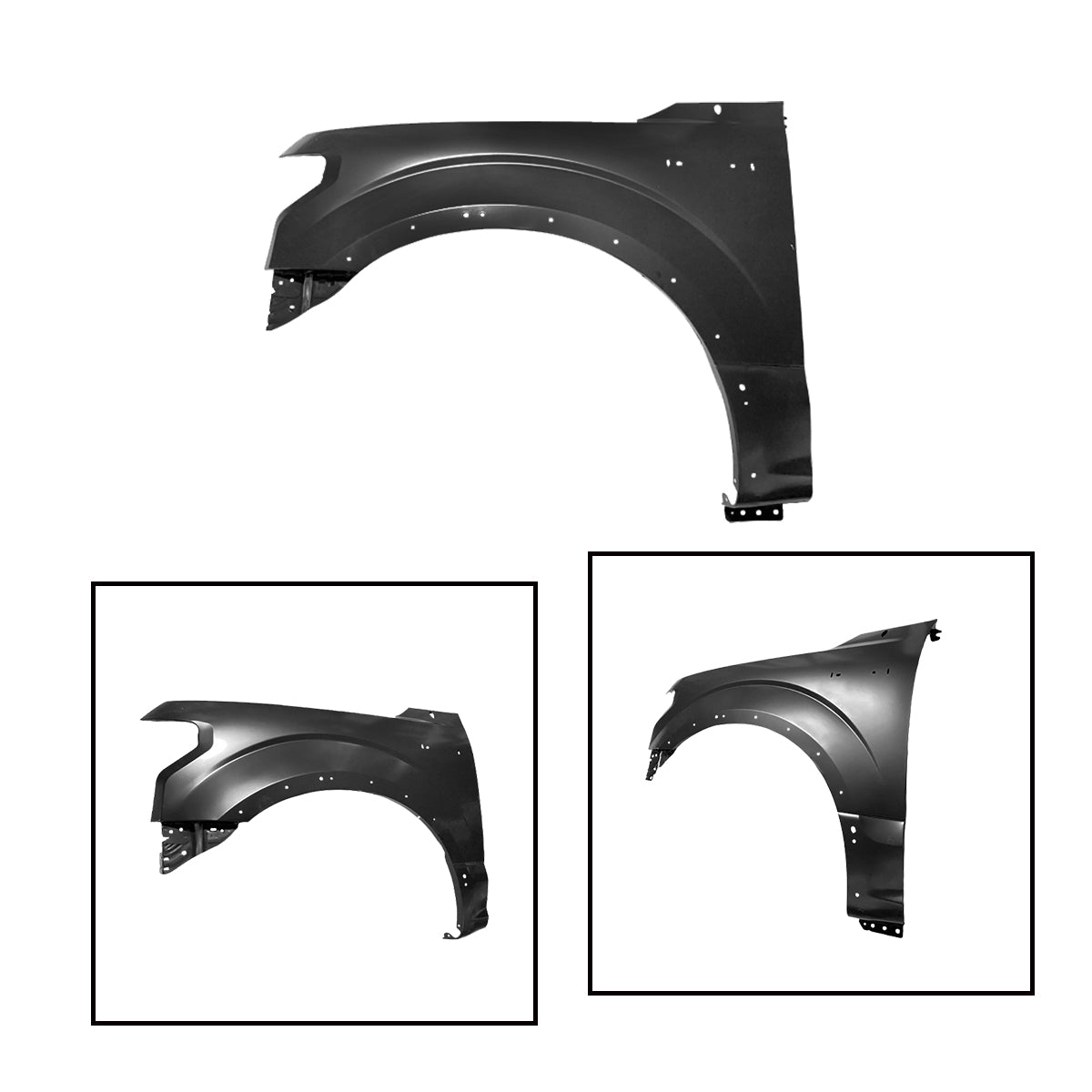 Replacement FRONT FENDER, LH, 2015-2020 Ford F150, (Alum)