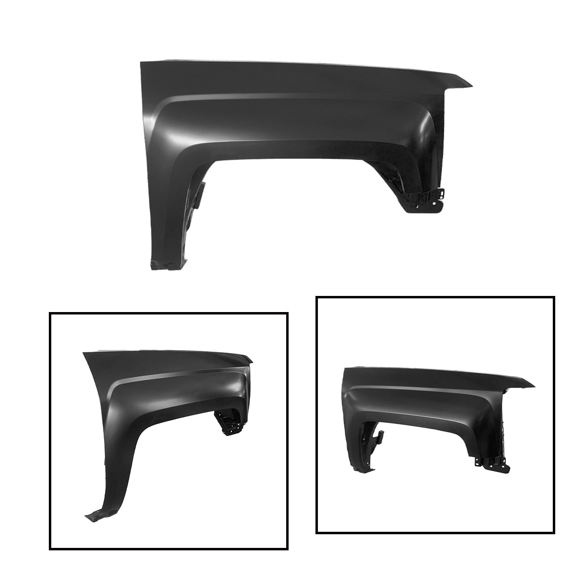 Replacement FRONT FENDER, RH, 2014-2018 Chevrolet Silverado 1500, 84214215, (Steel)