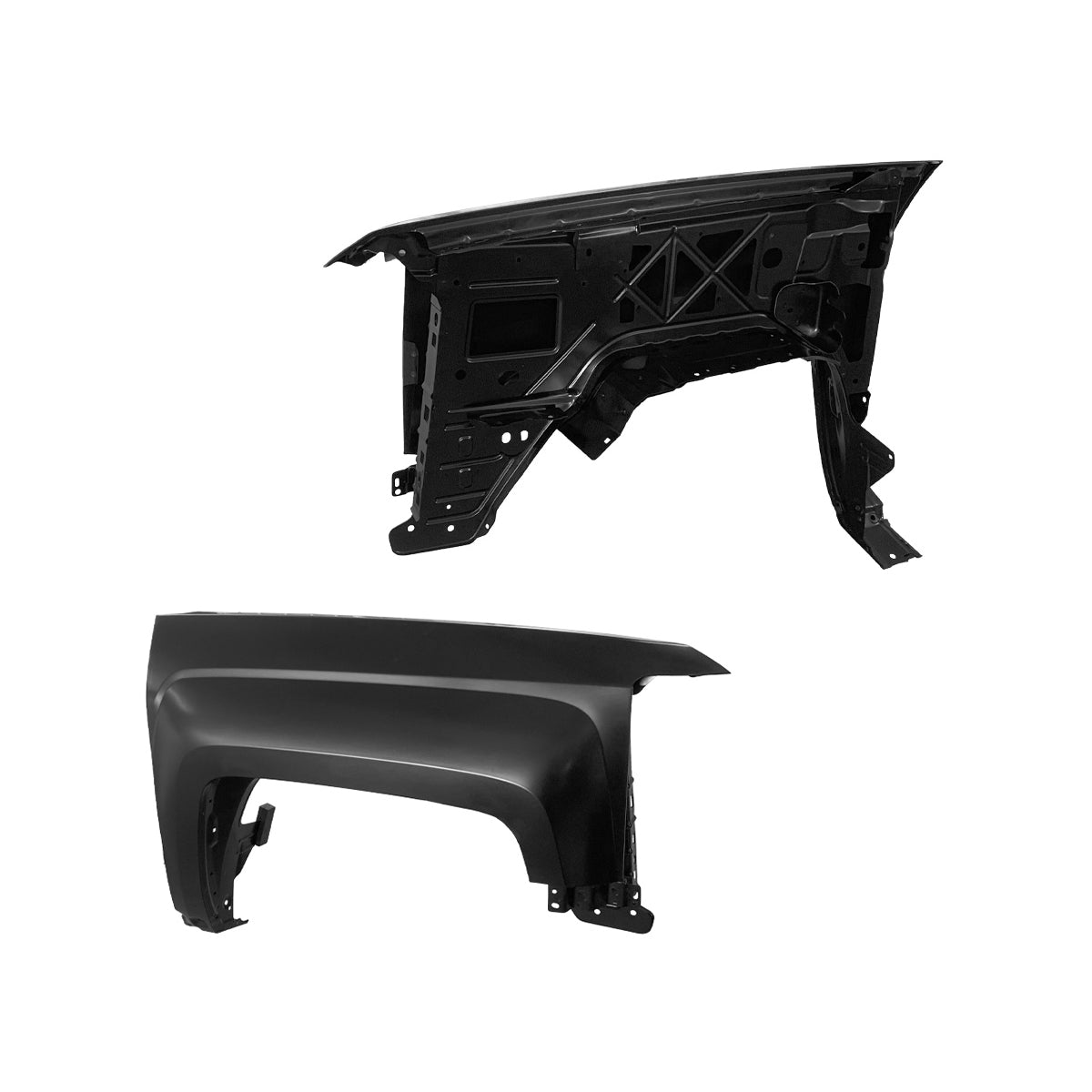 Replacement FRONT FENDER, RH, 2014-2018 Chevrolet Silverado 1500, 84214215, (Steel)