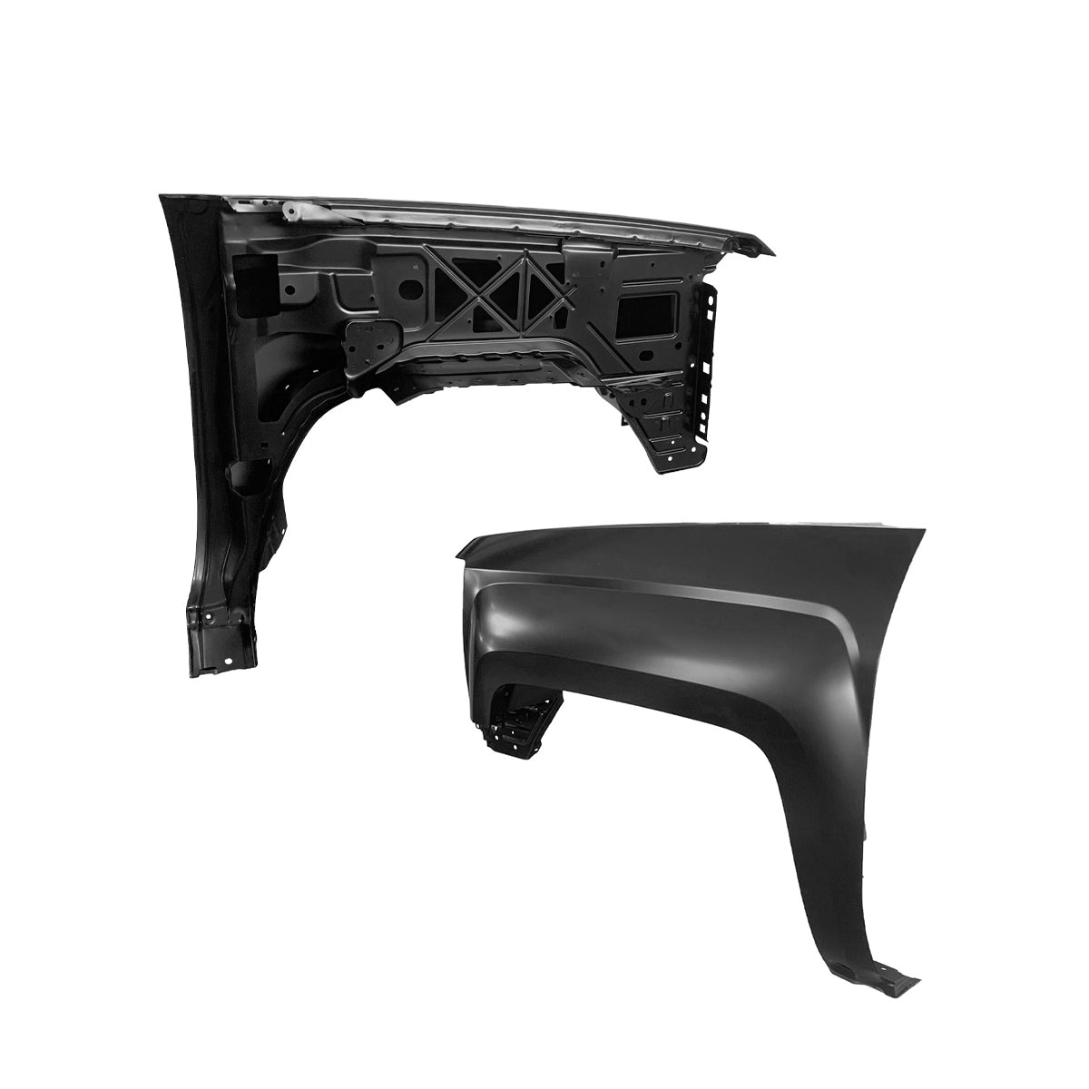 Replacement FRONT FENDER, LH, 2014-2018 Chevrolet Silverado 1500, 23303551, (Steel)