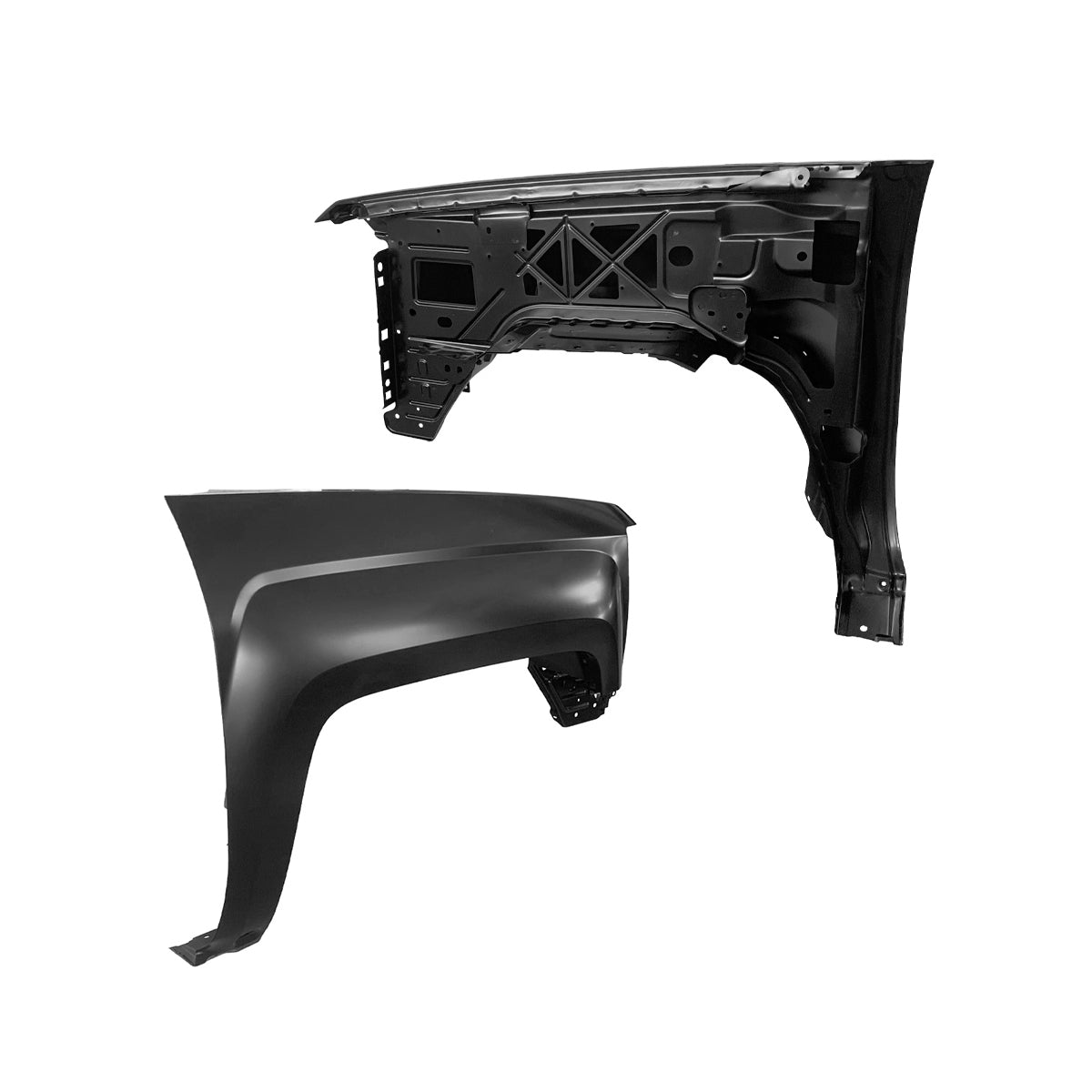 Replacement FRONT FENDER, RH, 2014-2018 Chevrolet Silverado 1500, 84214215, (Steel)