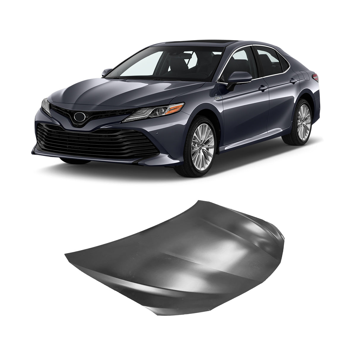 Replacement HOOD, 2018-2022 Toyota Camry, 53301-33220, (Steel)