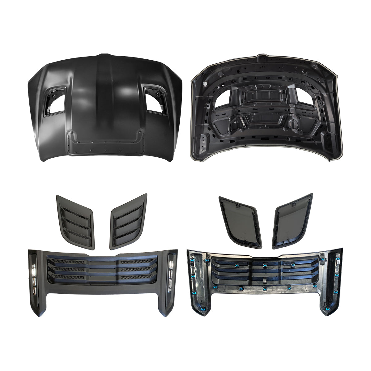 Replacement Hood, Base, 2019-2024 Ram 1500 Rebel(With Vents), (ALUM)
