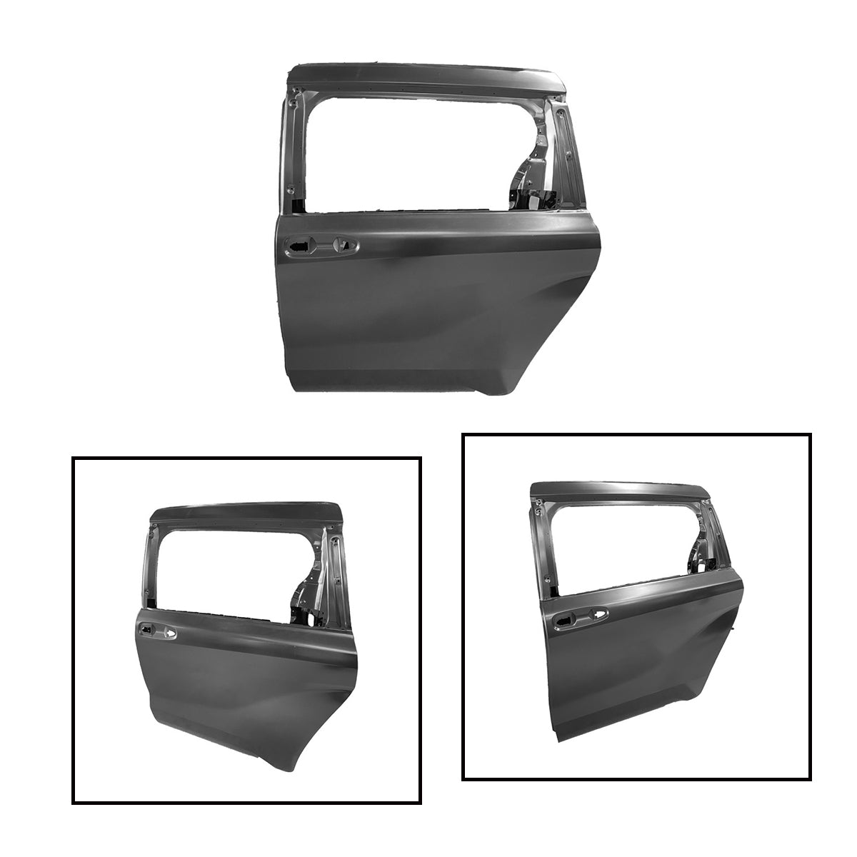 Replacement REAR DOOR, LH, 2021-2023 Toyota Sienna, 67004-08090, (Alum)