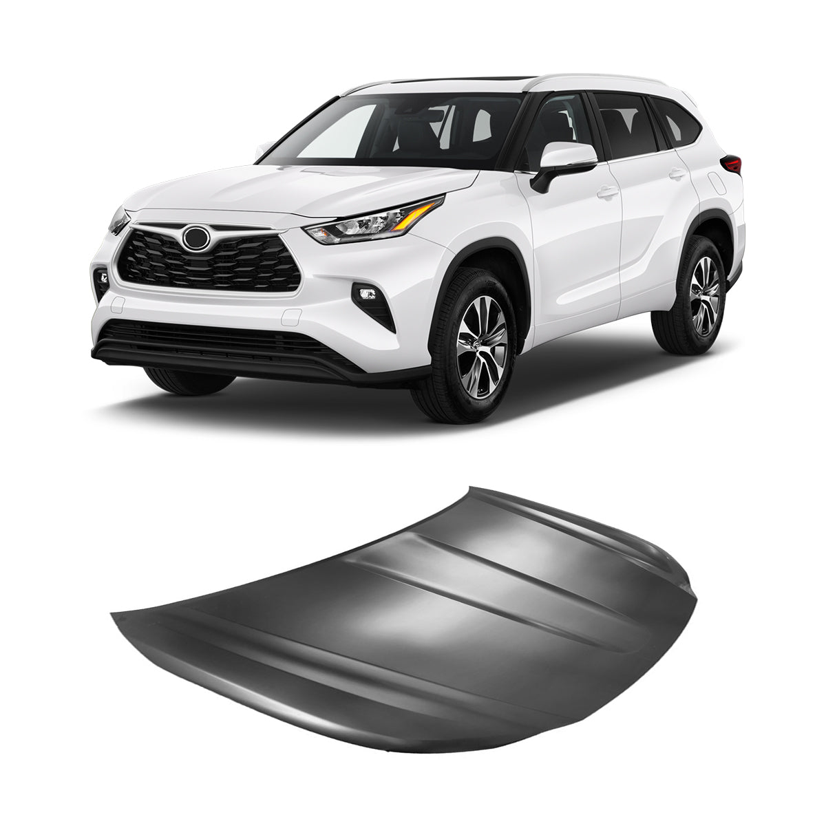 Replacement HOOD, 2020-2022 Toyota Highlander, (Steel)