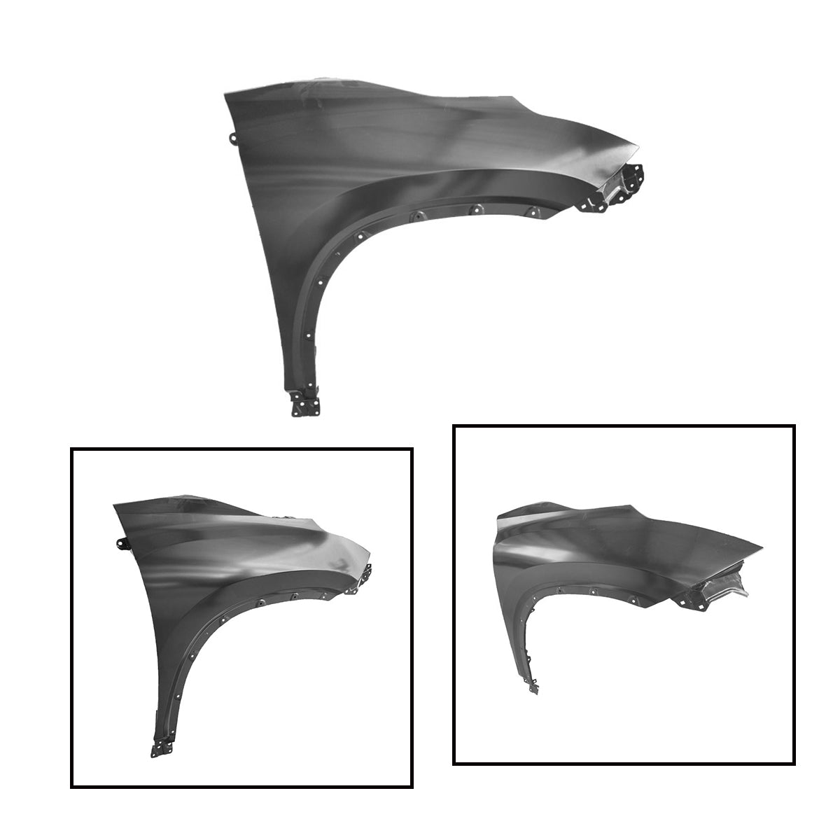 Replacement FRONT FENDER, RH, 2021-2023 Toyota Highlander, (Steel)