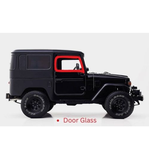 Front Door Window Glass RH, for FJ40, FJ45 Toyota Land Cruiser 1975-1984