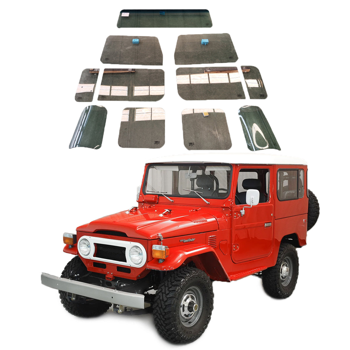 Rear Cab Window Glass RH, for FJ40 Toyota Land Cruiser