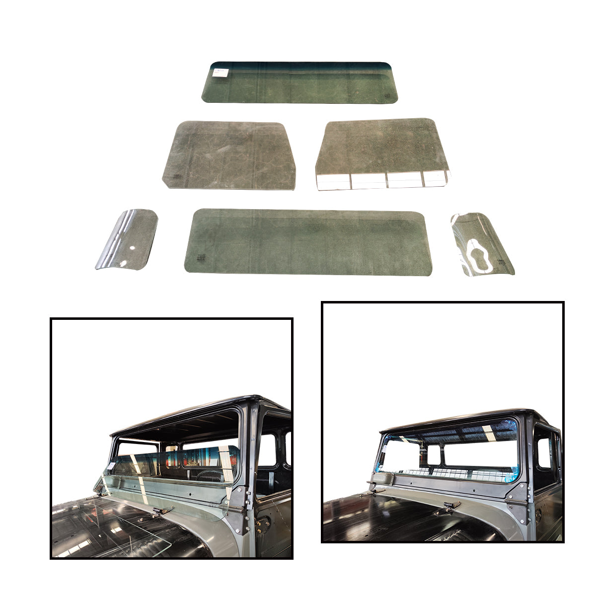 Windshield Glass, for FJ40, FJ45 Toyota Land Cruiser 1975-1984 (Local Pickup Only)