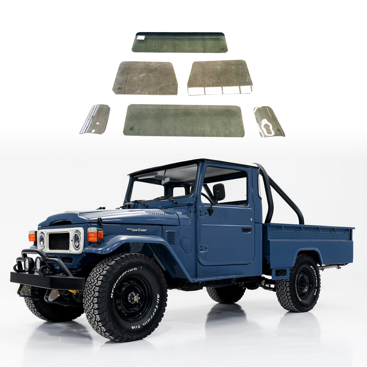Windshield Glass, for FJ40, FJ45 Toyota Land Cruiser 1975-1984 (Local Pickup Only)