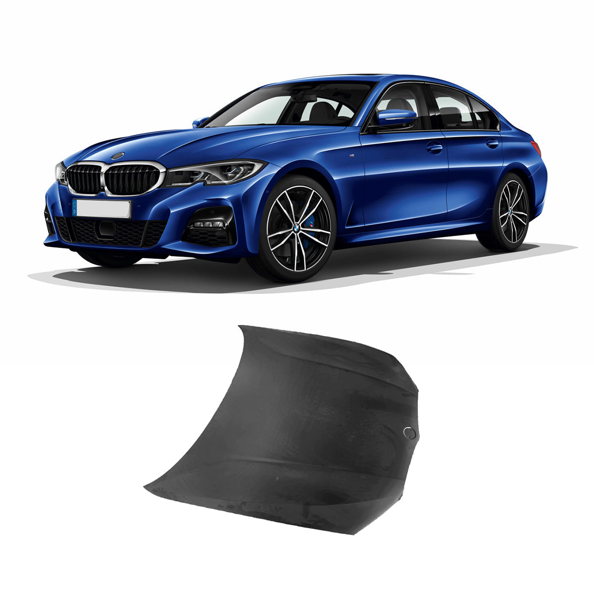 Replacement ENGINE HOOD, 2020-2023 BMW 3 Series G20, 41008494446, (Alum)