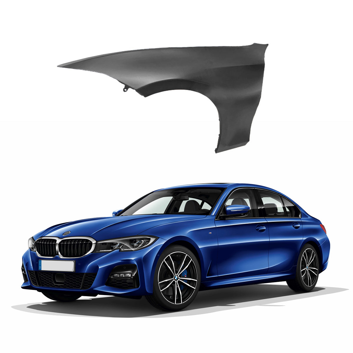 Replacement FRONT FENDER, LH, 2020-2023 BMW 3 Series G20, (Alum)