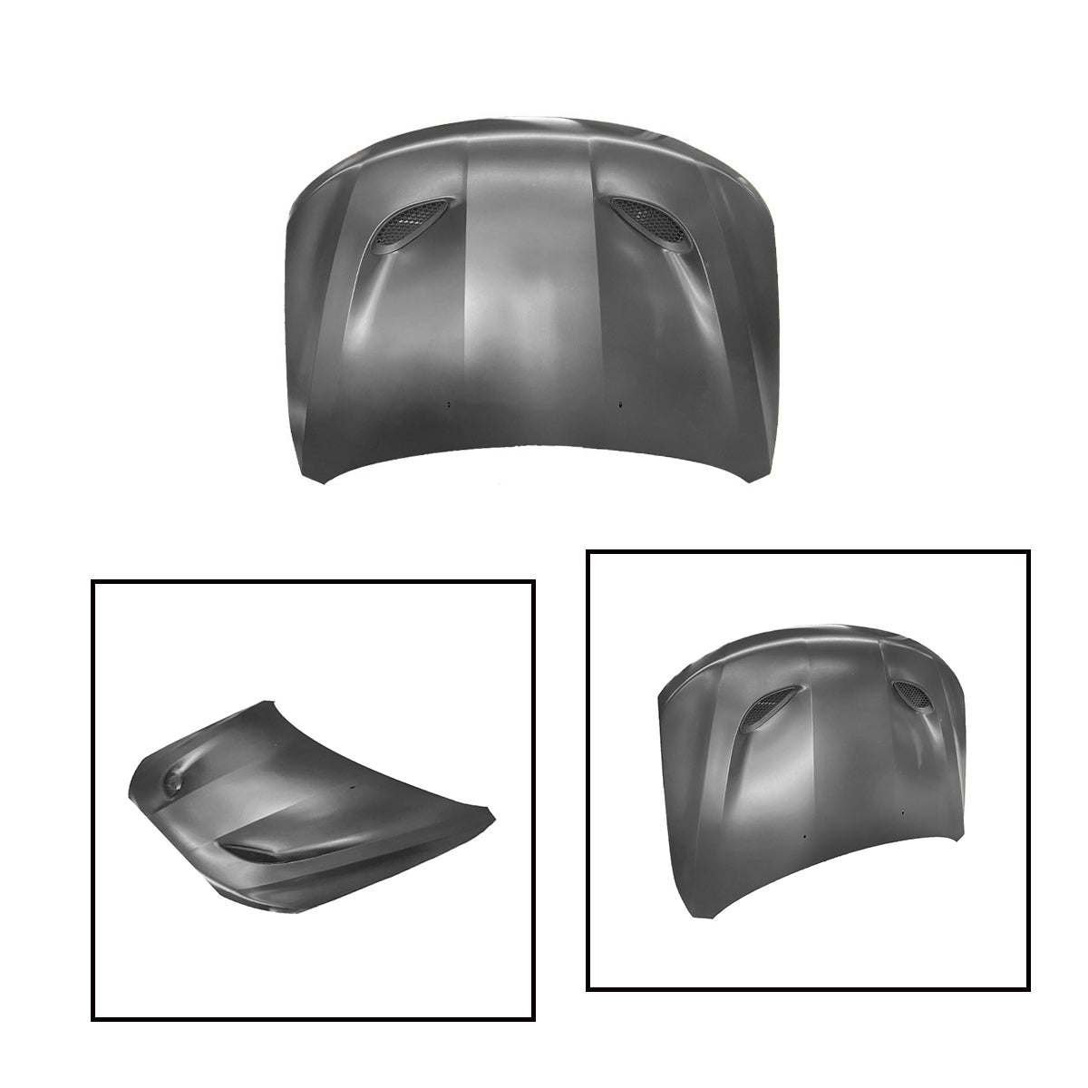 Replacement SRT Style Heat Extration Hood, 2021-2023 Jeep Grand Cherokee, 68040264AF, (Alum)