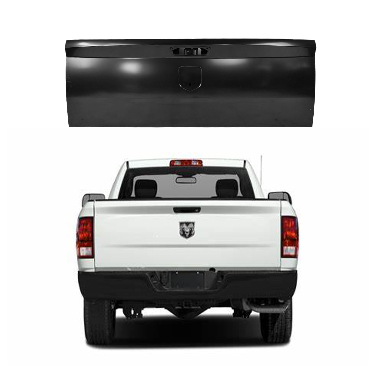Replacement TAIL GATE, 2013-2018 Dodge Ram 1500, 68105727, (Alum)
