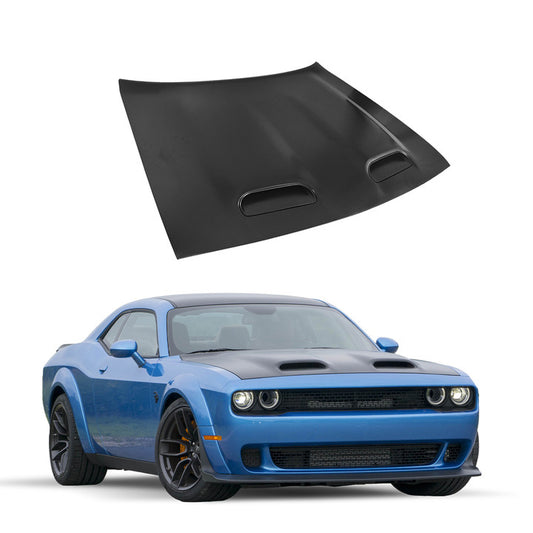 Replacement HOOD, RED EYE STYLE WITH VENTED BEZEL, 2008-2023 Dodge Challenger, (Alum)