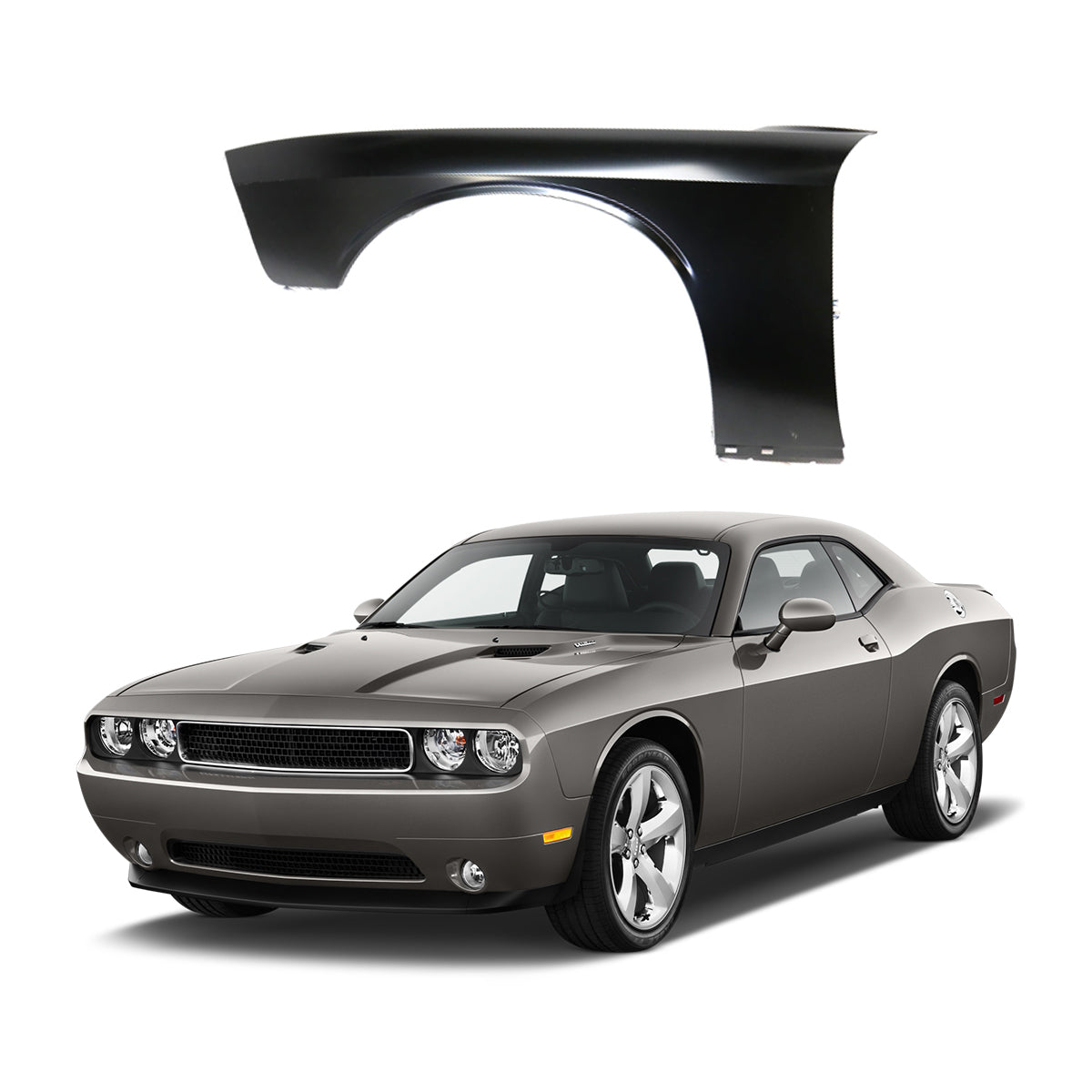 Replacement FRONT FENDER, LH, 2015-2023 Dodge Challenger, 68275471AA, CH1240285, (Steel)