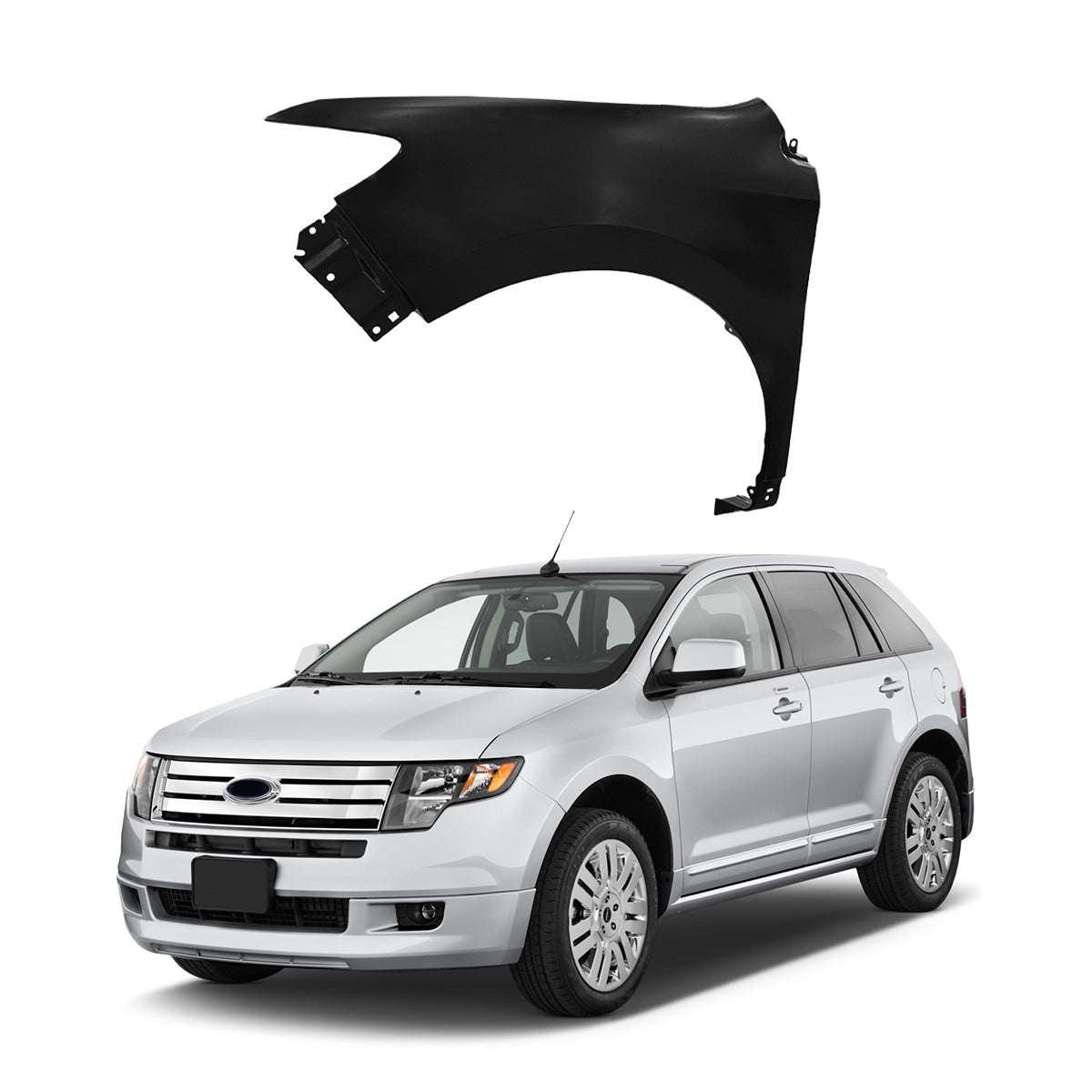 Replacement FRONT FENDER, LH, 2011-2014 Ford Edge, CT4Z16006A, FO1240285, (Steel)