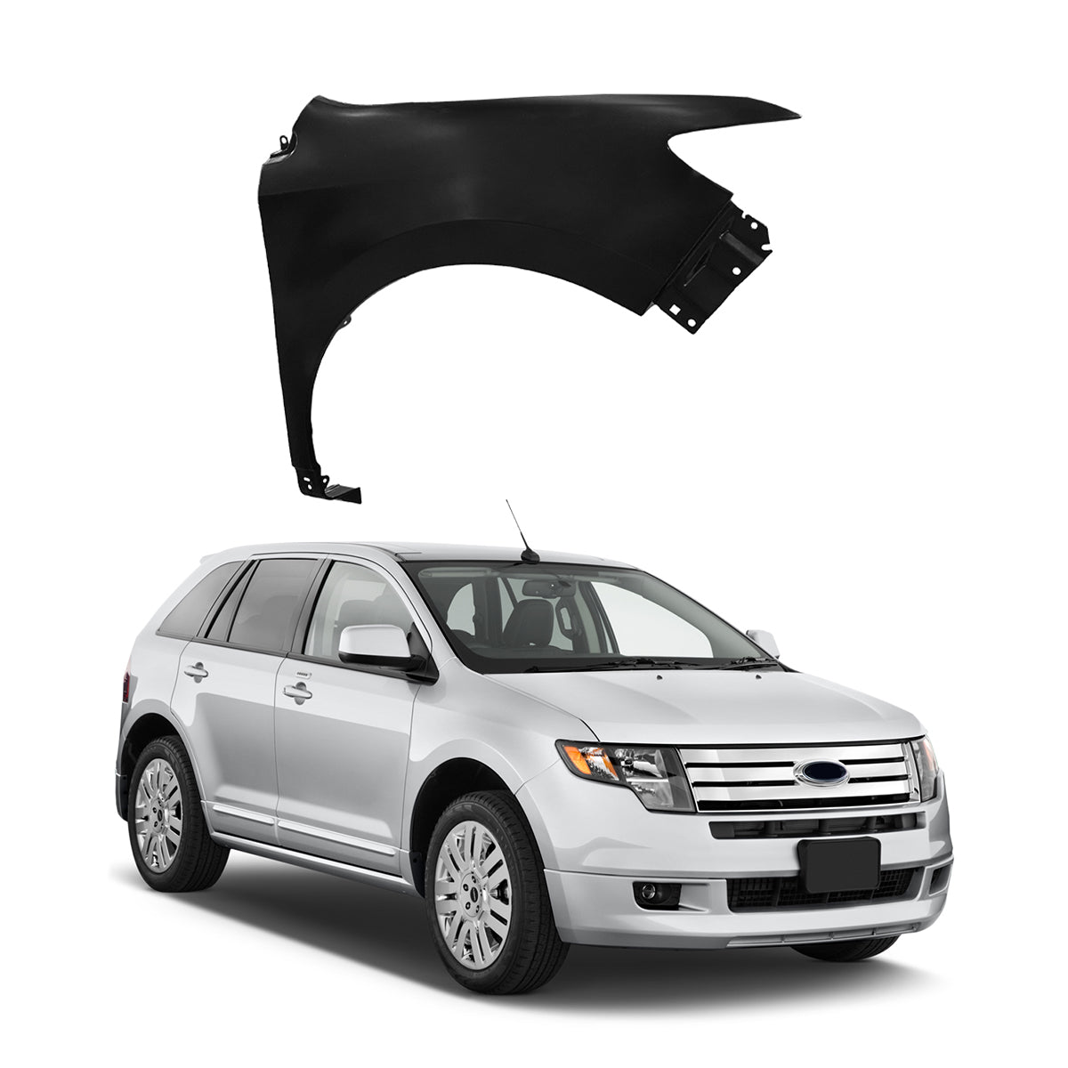 Replacement FRONT FENDER, RH, 2011-2014 Ford Edge, CT4Z16005A, FO1241285, (Steel)