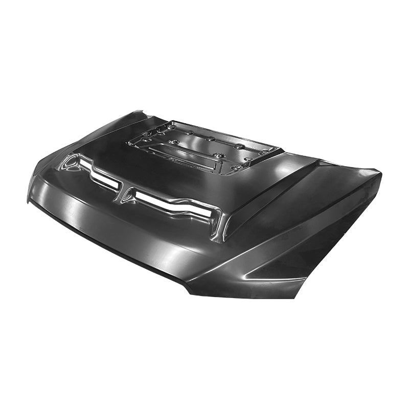 Replacement GT500 STYLE W/AIR VENT SCOOP HOOD, 2015-2020 Ford F150, (Alum)