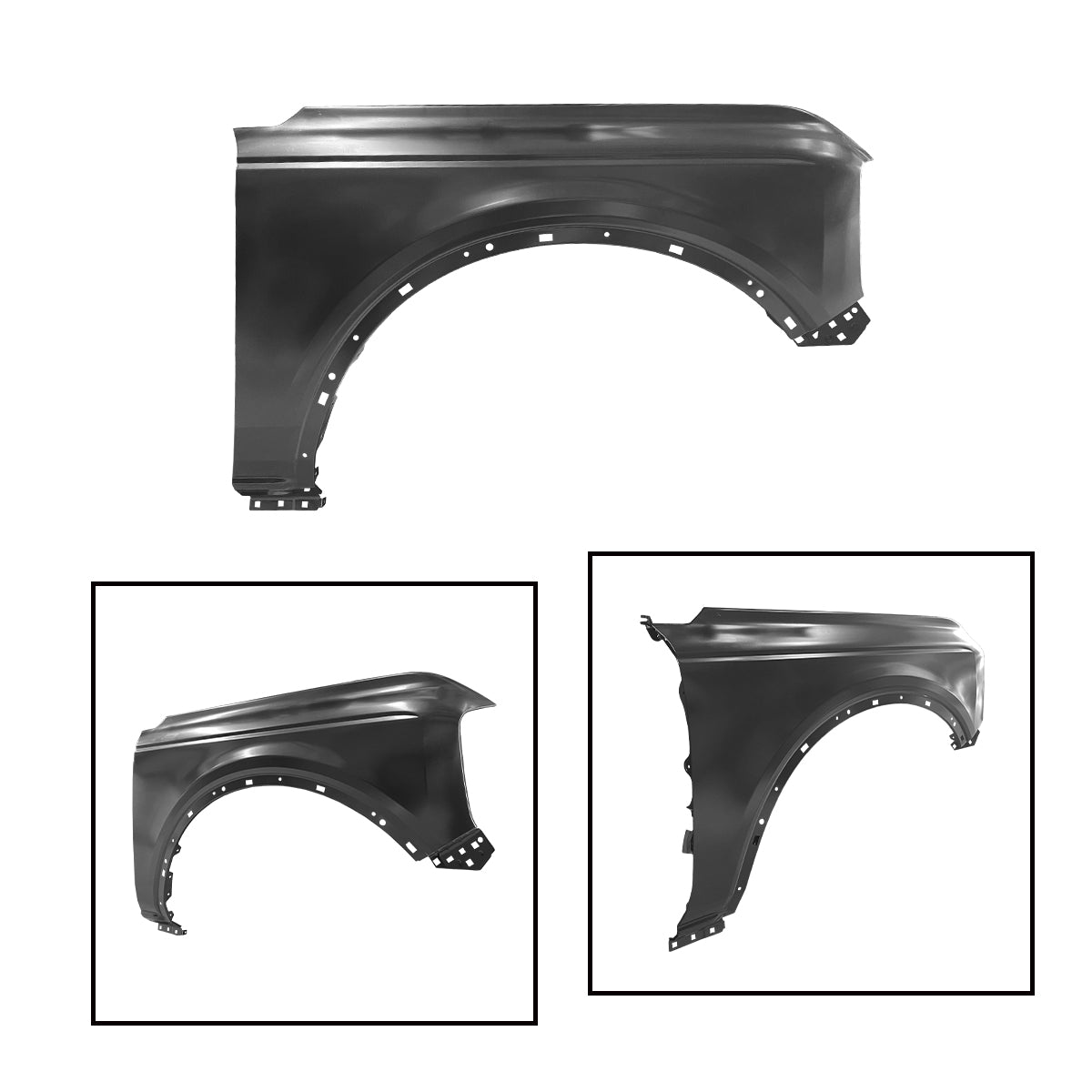 Replacement FRONT FENDER, RH, 2021-2023 Ford Bronco, M2DZ16005A, (Steel)