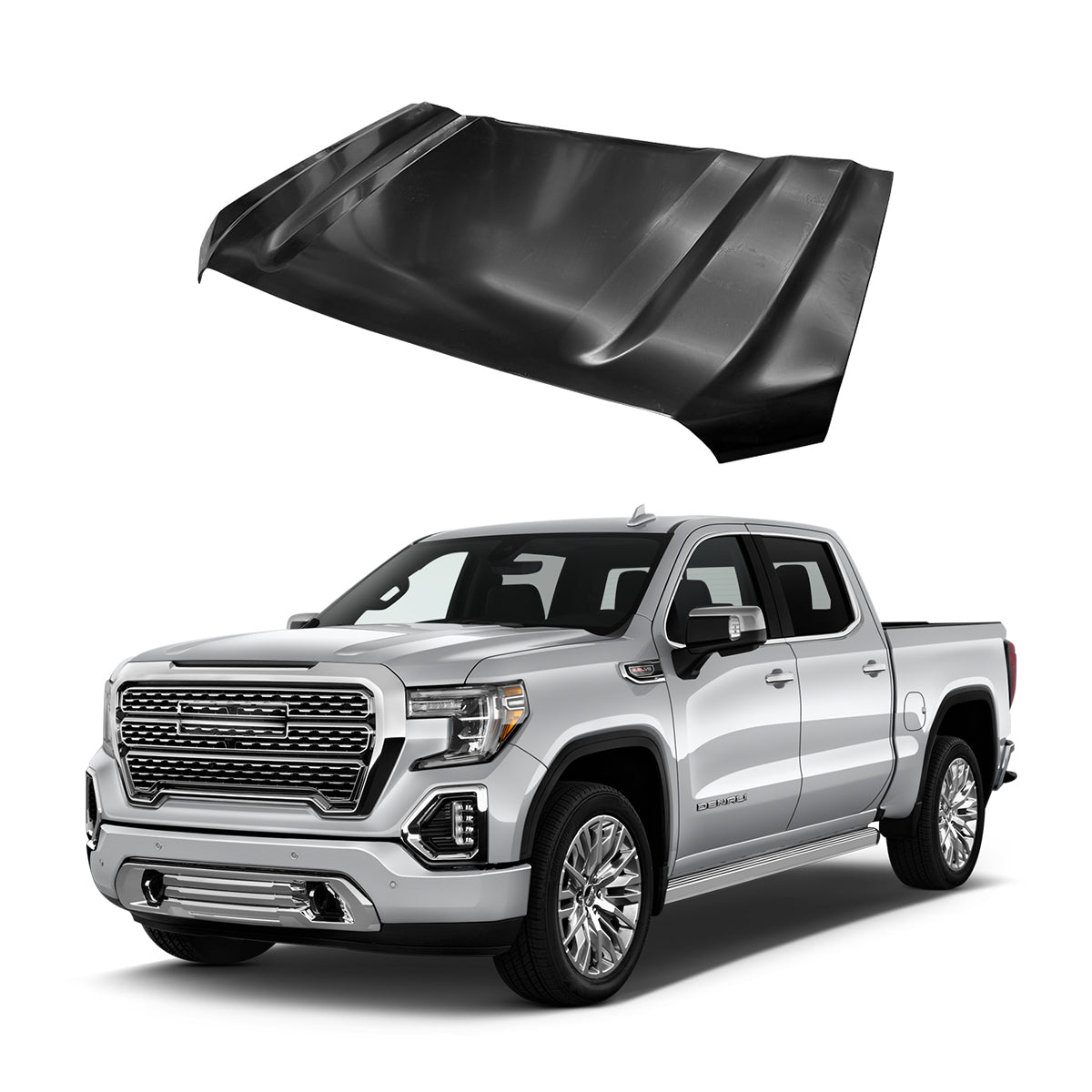 Replacement HOOD, 2019-2021 GMC Sierra 1500, 84610676, (Alum)