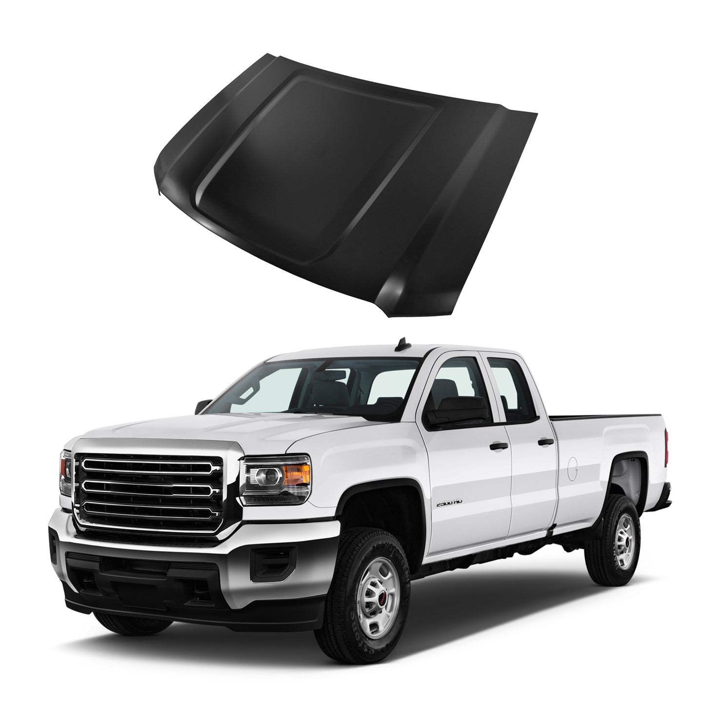 Replacement HOOD, 2015-2019 GMC Sierra 2500/3500, 23469917, (Aluminum)