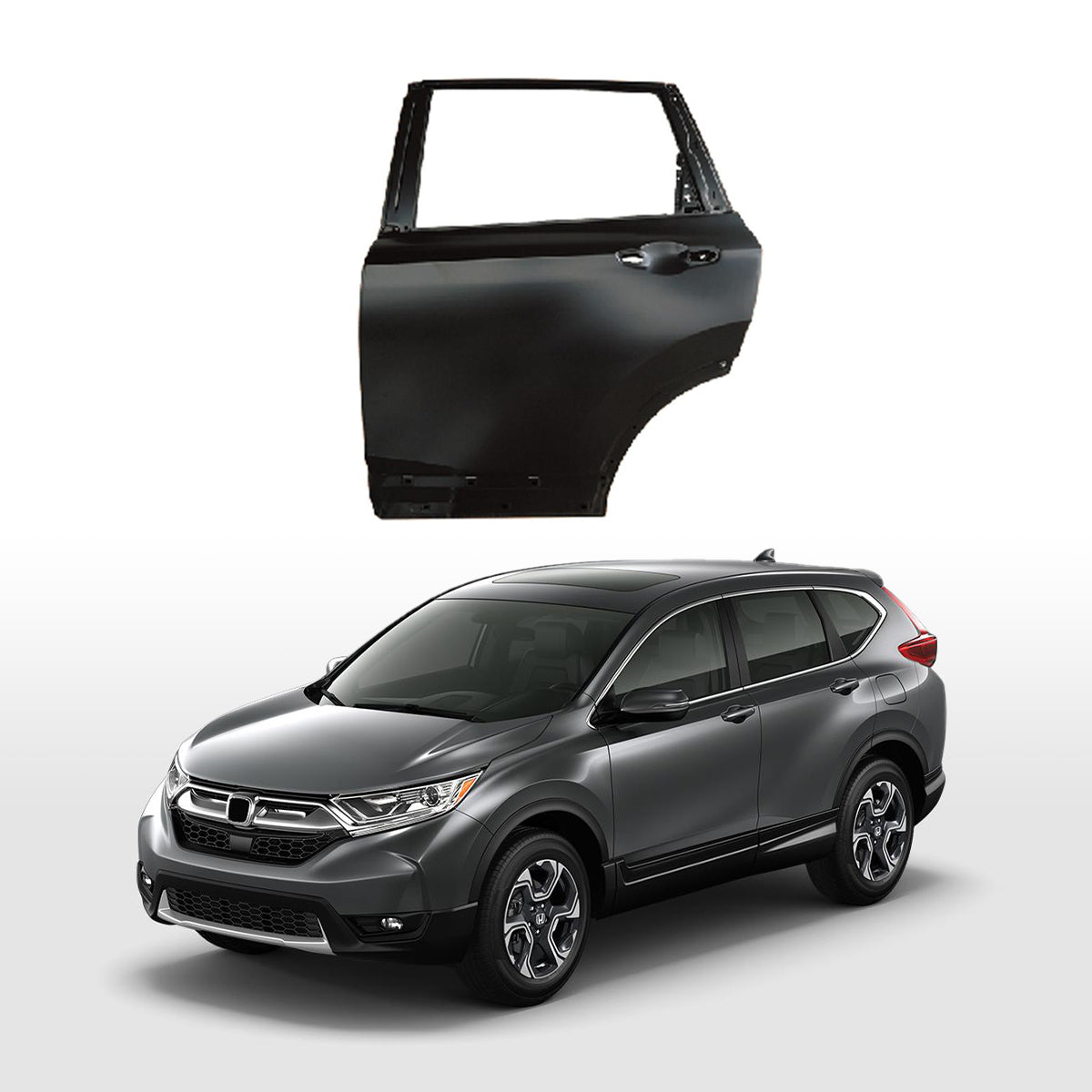 Replacement REAR DOOR, LH, 2017-2021 Honda CR-V, (Steel)