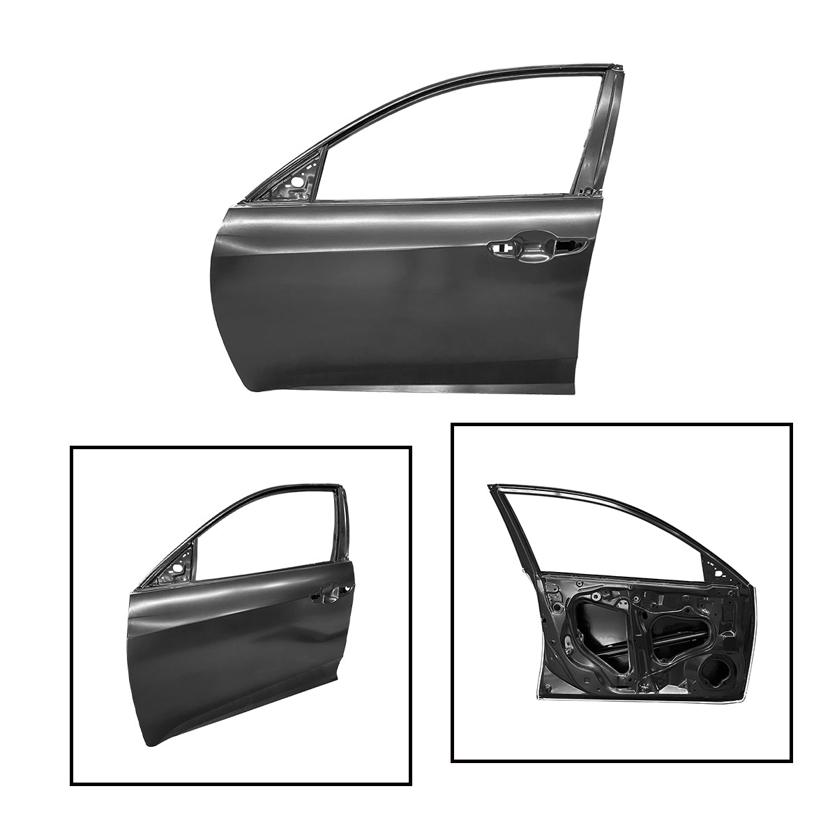 Replacement Front Door, LH, 2016-2021 Honda Civic, (STEEL)