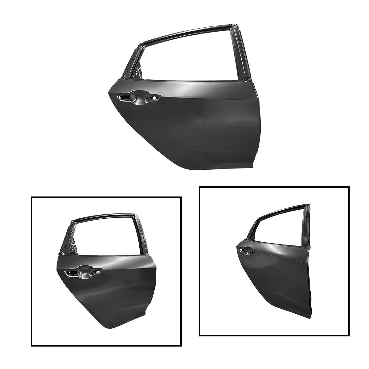 Replacement Rear Door, RH, 2016-2021 Honda Civic, (STEEL)