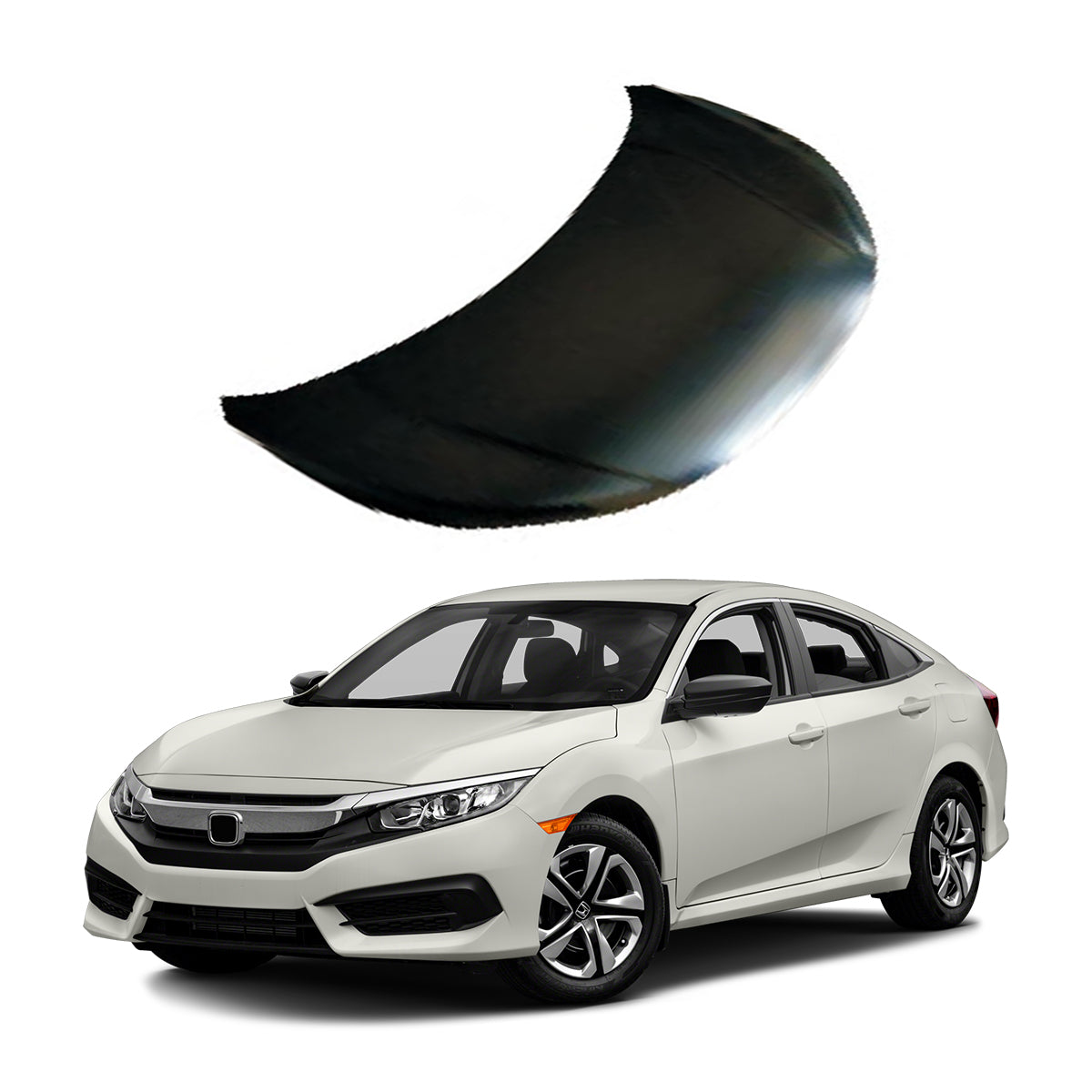 Replacement HOOD, 2016-2021 Honda Civic, 60100TGGA00ZZ, (Steel)