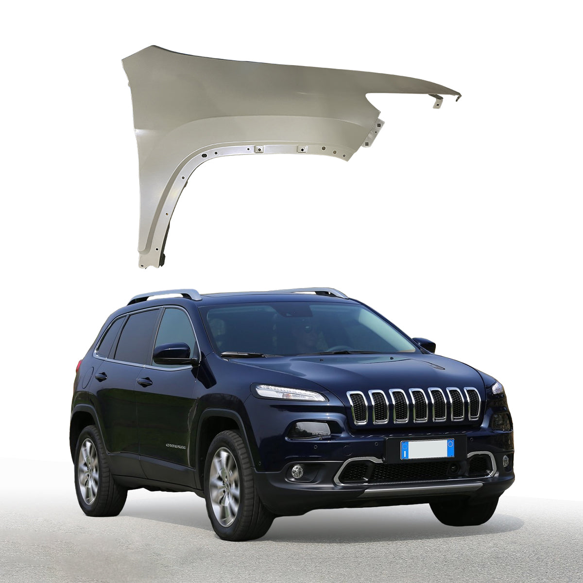 Replacement FRONT FENDER, RH, 2014-2018 Jeep Cherokee, 68103308AF, (Steel)