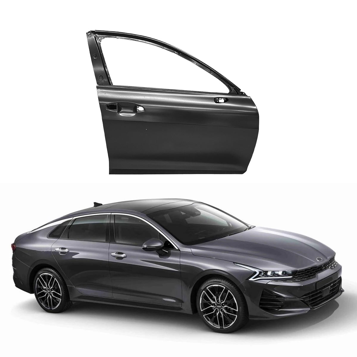 Replacement FRONT DOOR, RH, 2020-2023 Kia K5 Optima, (Steel)