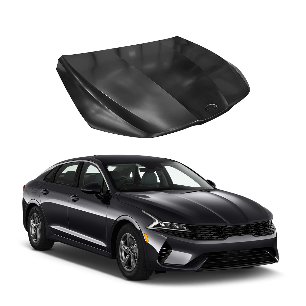 Replacement HOOD, 2020-2023 Kia K5 Optima, 66400-L2000, (Steel)