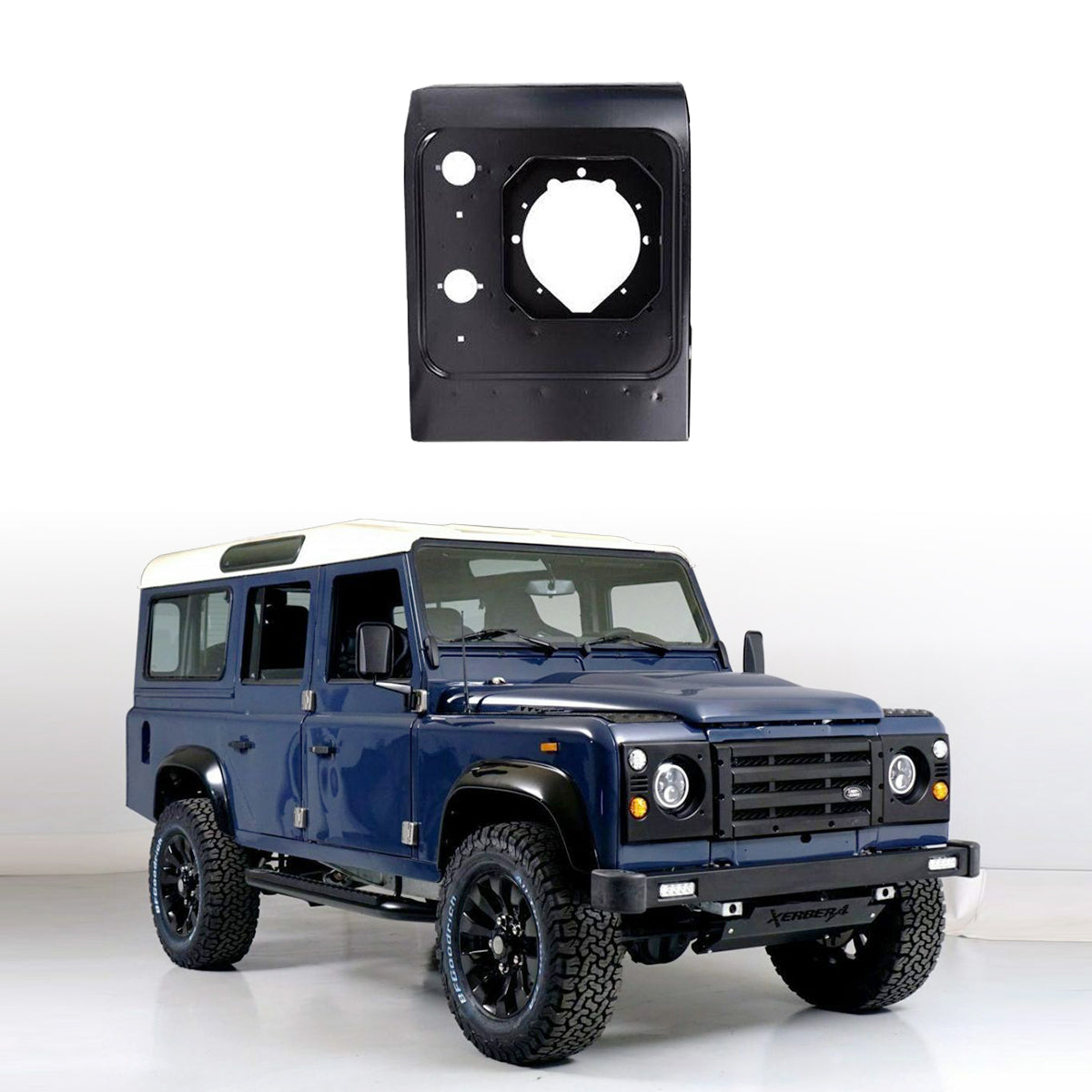 DEFENDER 90 AND DEFENDER 110 HEADLIGHT FRAME, RH