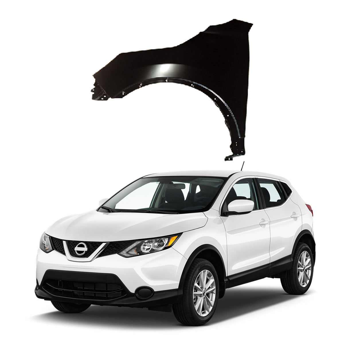 Replacement FRONT FENDER, LH, 2016-2023 Nissan Rogue Sport, (Steel)