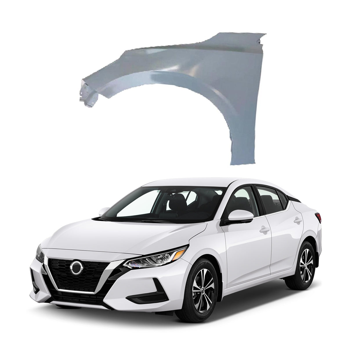 Replacement FRONT FENDER, LH, 2020-2023 Nissan Sentra, (Steel)