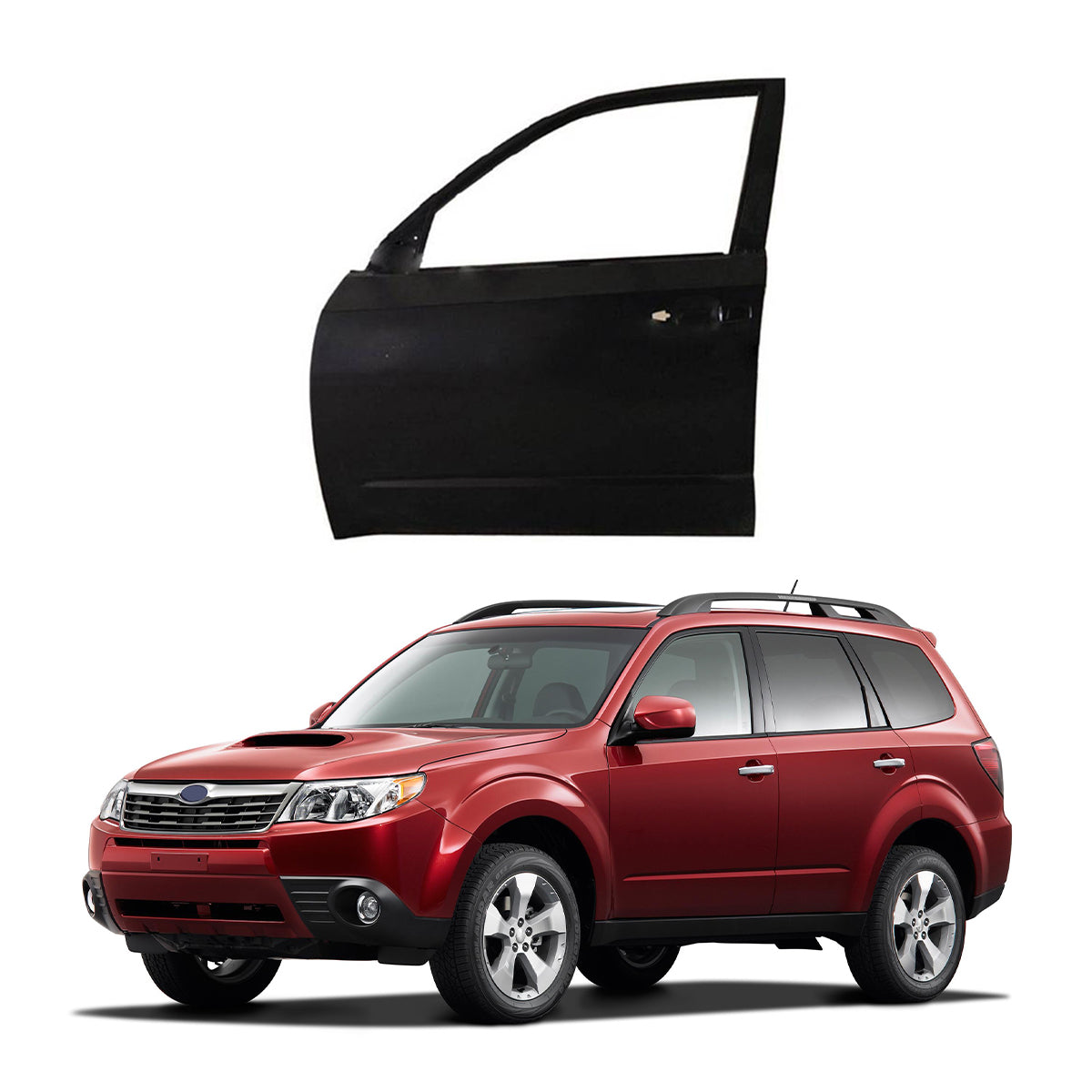 Replacement FRONT DOOR, LH, 2009-2012 Subaru Forester, (Steel)
