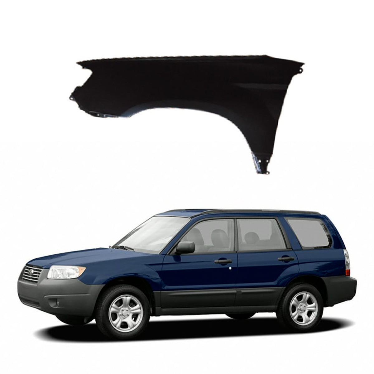 Replacement FRONT FENDER, LH, 2006-2008 Subaru Forester, (Steel)