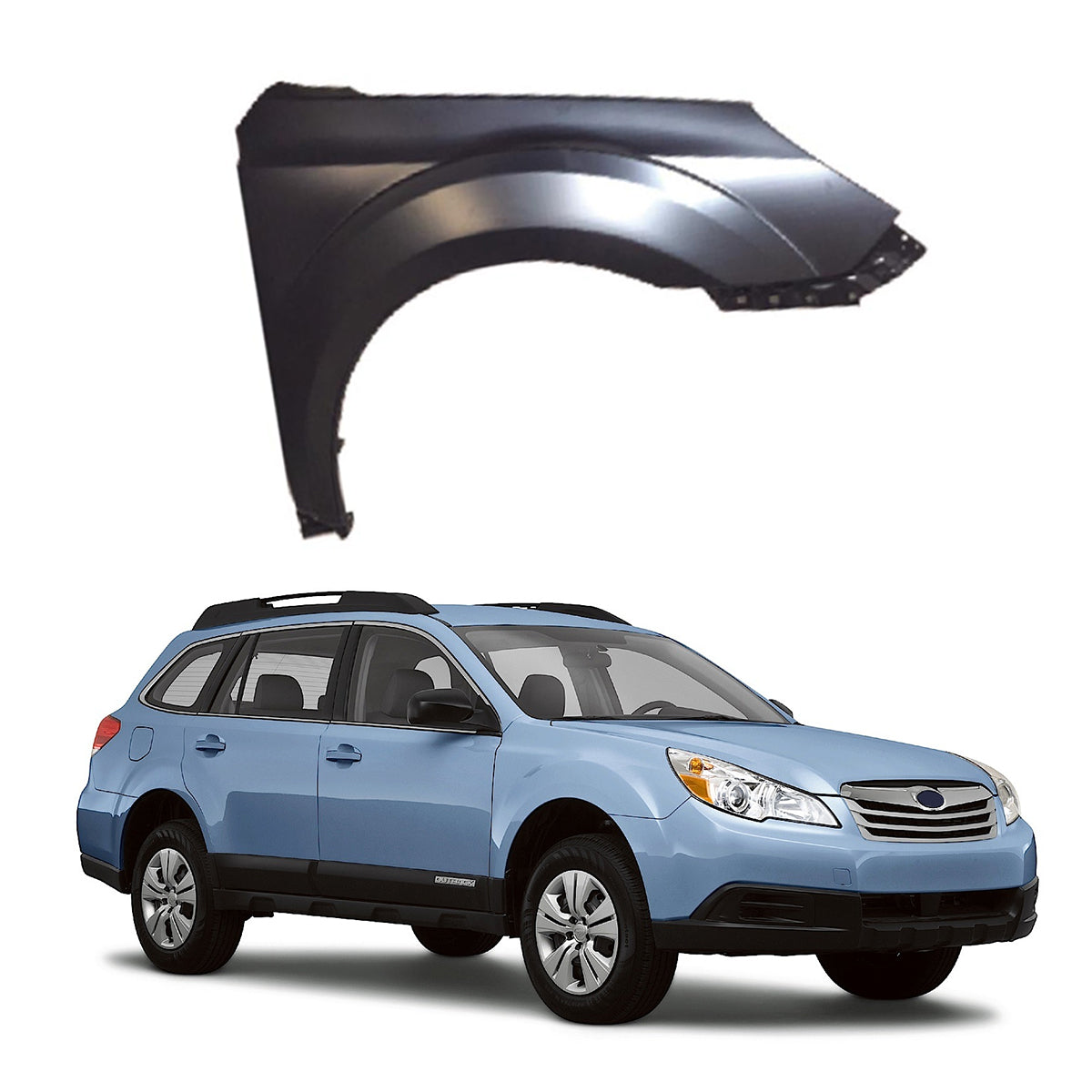 Replacement FRONT FENDER, RH, 2010-2014 Subaru Outback, (Steel)