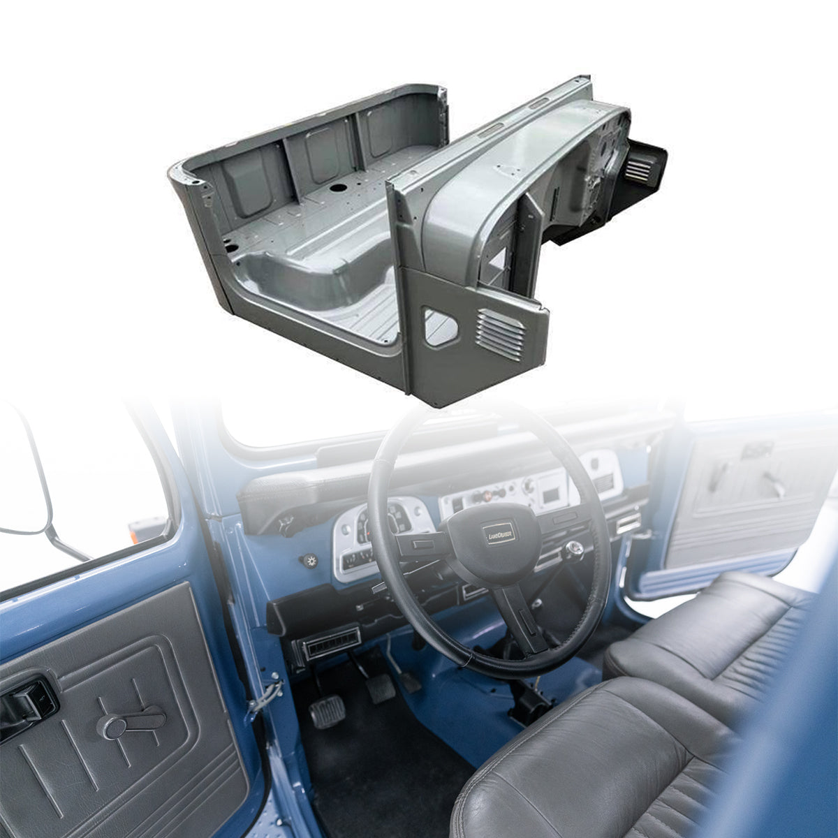 79-84 Front Tub Assembly with Firewall, for FJ45 Toyota Land Cruiser