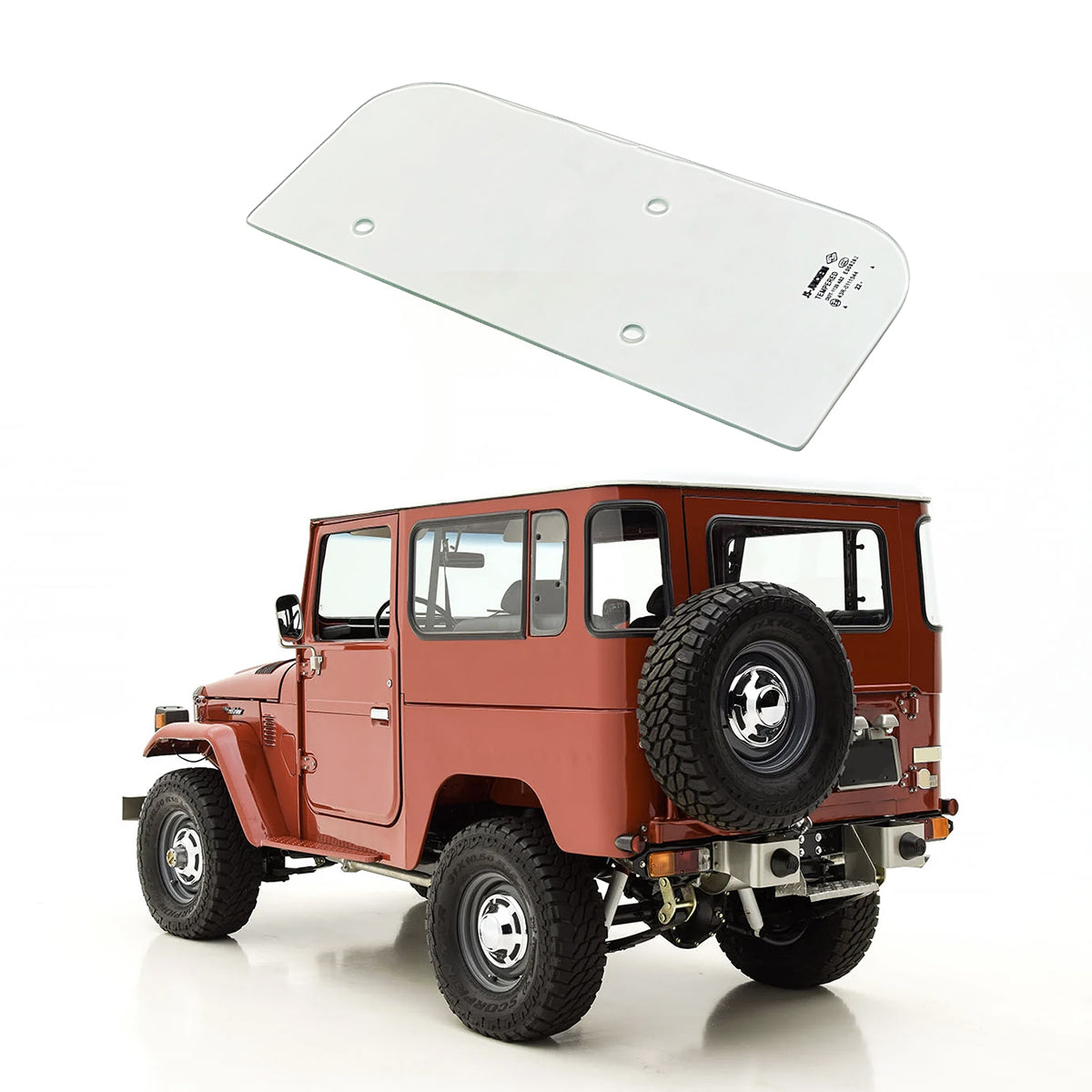 REAR CAB WINDOW SMALL GLASS LH, for FJ40 Toyota Land Cruiser 1979-1984