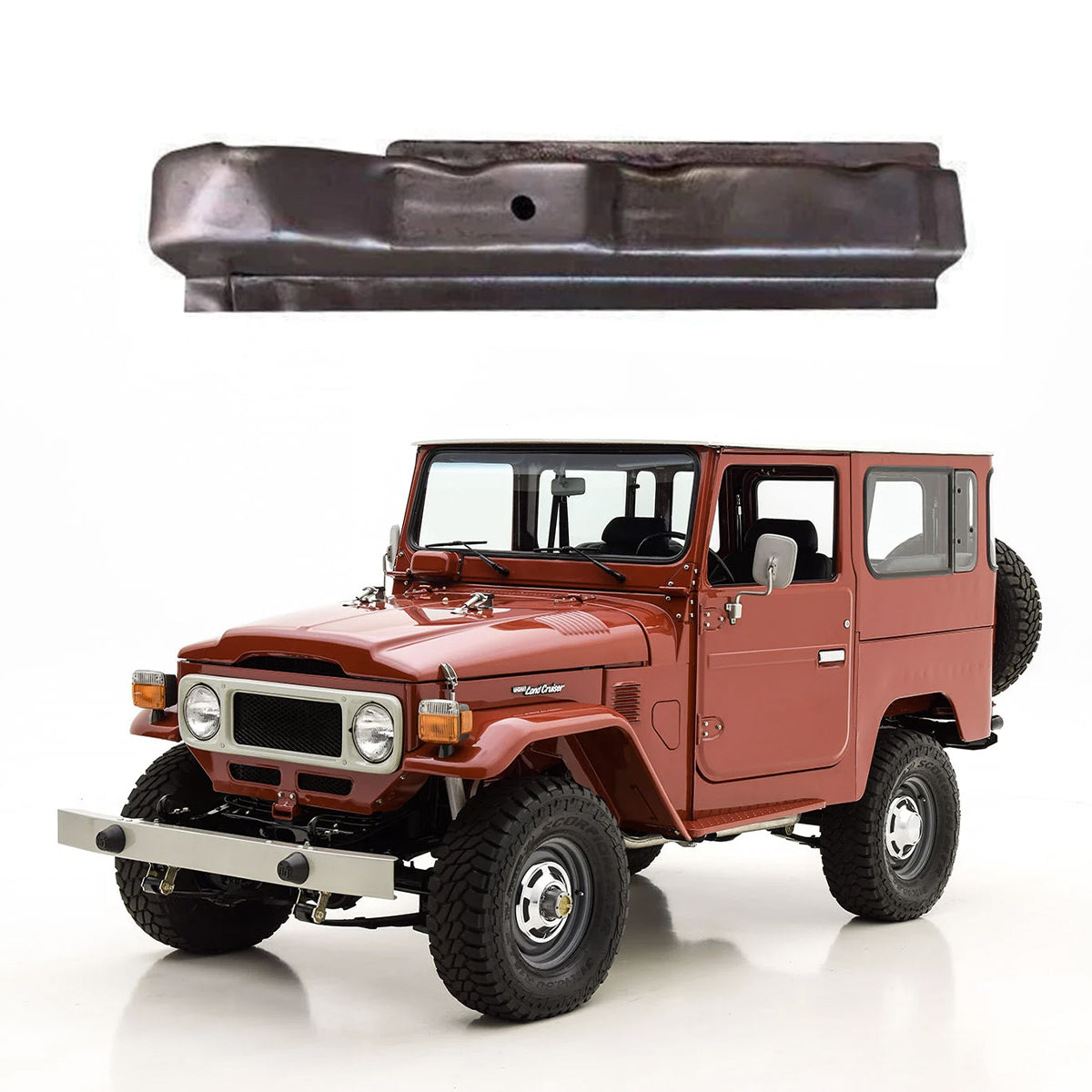 Behind the door pillar, for FJ40, FJ45 Toyota Land Cruiser, LH