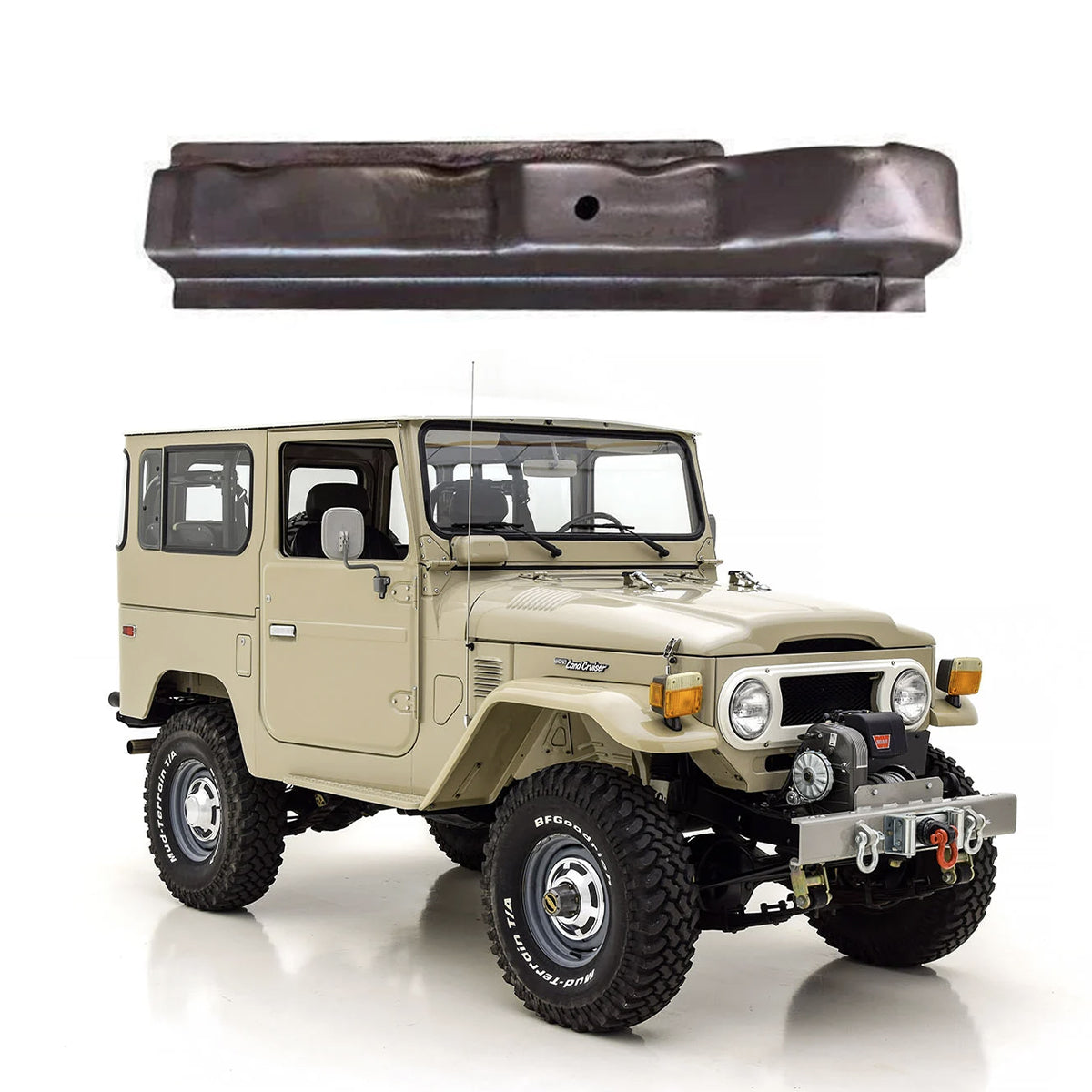 Behind the door pillar, for FJ40, FJ45 Toyota Land Cruiser, RH