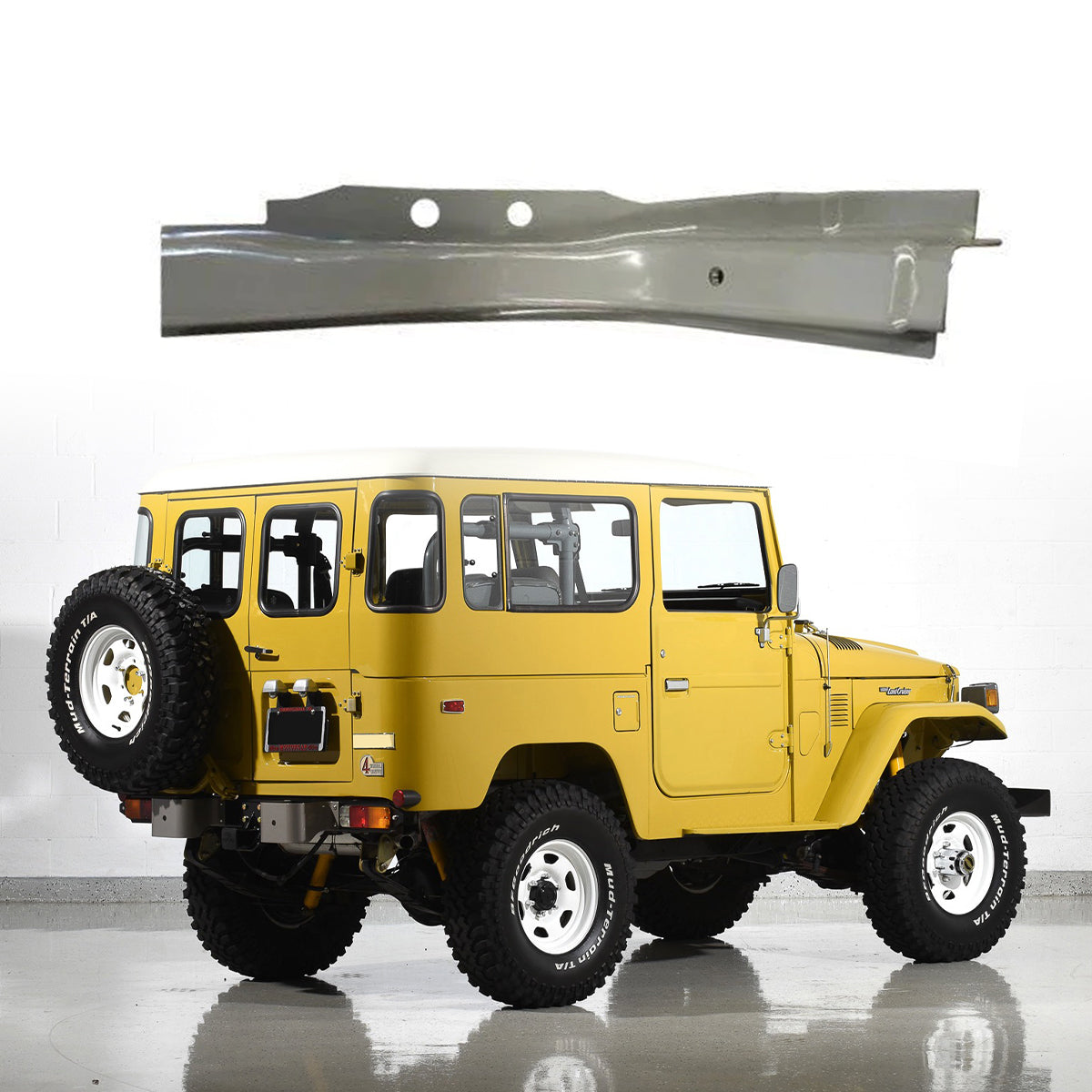 Upper frame of rear side, for FJ40, FJ45 Toyota Land Cruiser, RH