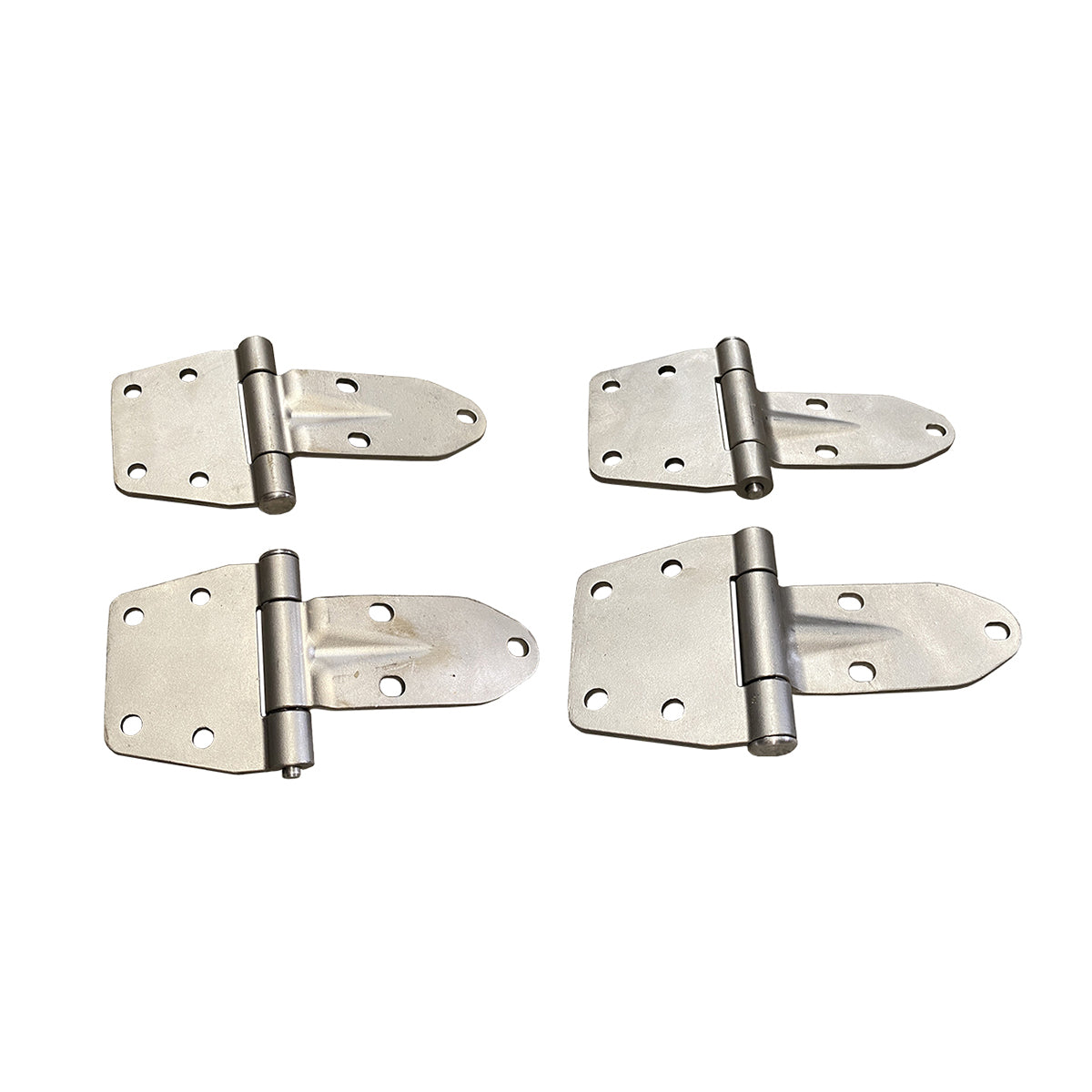 Front door hinges. Upper and Lower hinges for one door. Stainless Steel, for FJ40, FJ45 Toyota Land Cruiser