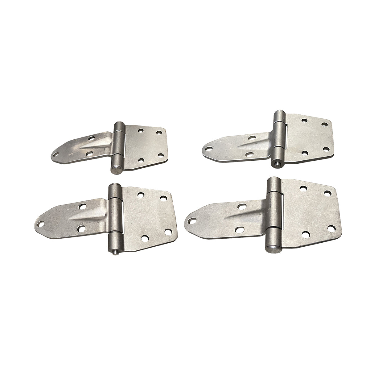 Front door hinges. Upper and Lower hinges for one door. Stainless Steel, for FJ40, FJ45 Toyota Land Cruiser