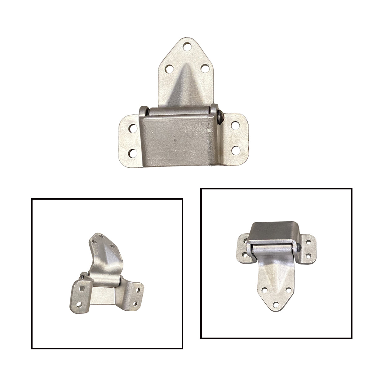 Ambulance Door Upper hinge LH, 1 piece. Stainless Steel, for FJ40 Toyota Land Cruiser