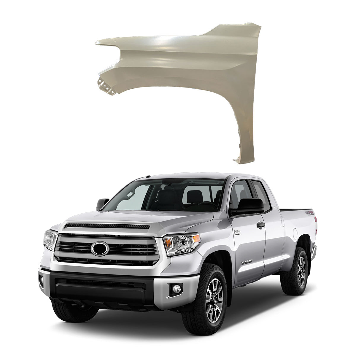 Replacement FRONT FENDER, LH, 2014-2022 Toyota Tundra, (Steel)