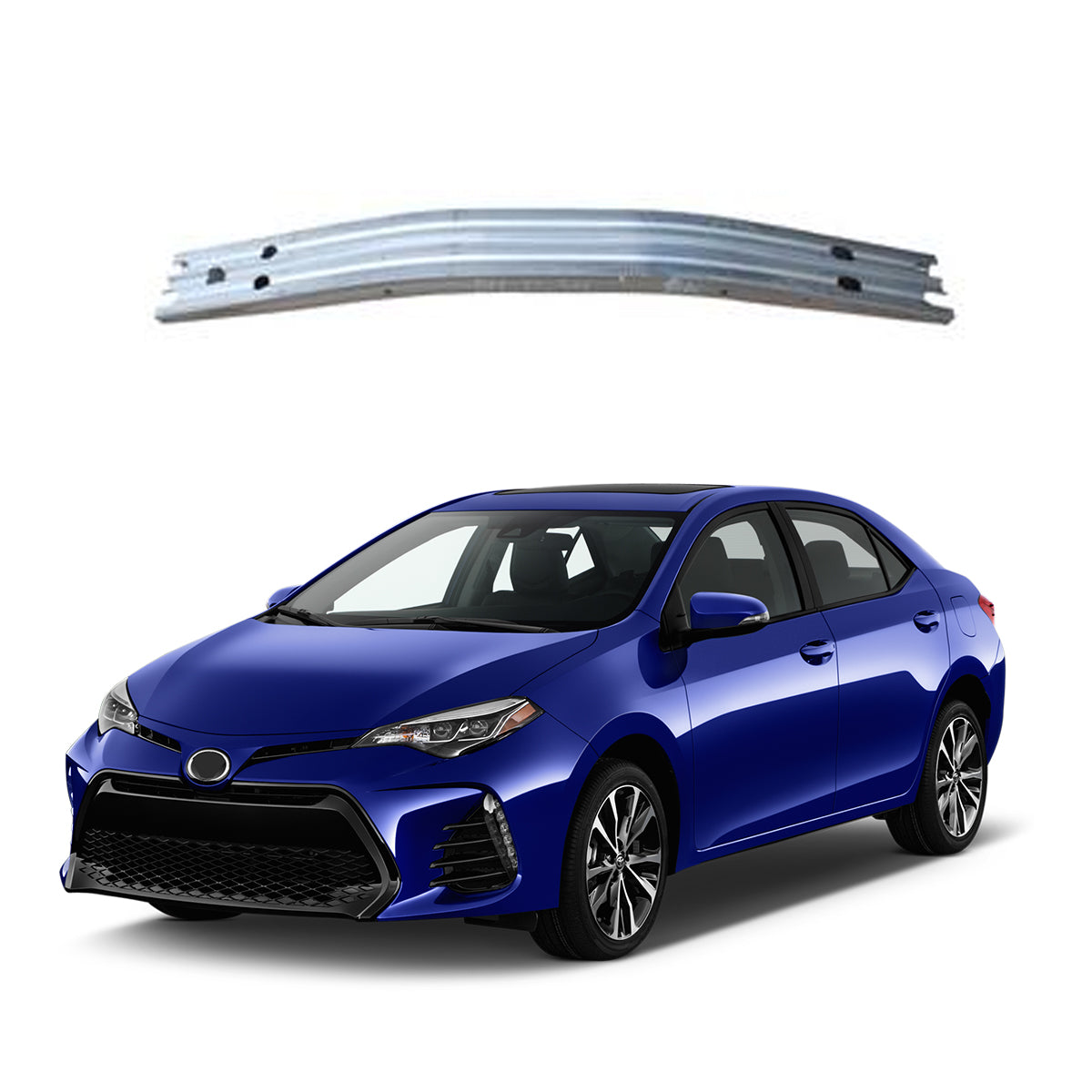 Replacement FRONT BUMPER REINFORCEMENT, 2019-2023 Toyota Corolla, 52131-02340, (Alum)