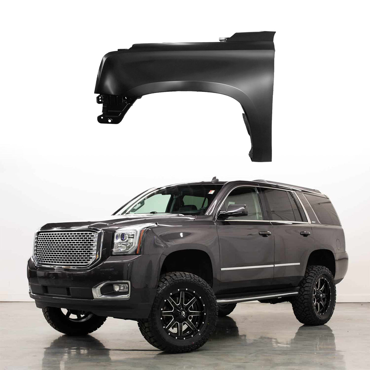 Replacement FRONT FENDER, LH, 2015-2020 GMC Yukon, 84216911, (Steel)